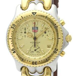 TAG HEUER Sel Chronograph Gold Plated Steel Watch CG1121Polished